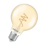 Osram Vintage 1906 LED E27 Globe Filament Twist Gold 4.9W 470lm - 927 Extra Warm White | Best Colour Rendering - Dimmable - Replaces 40W
