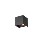 D'Lite Nova Wall Light Aluminium Black 4.9W 480lm - 830 Warm White | IP54 - Adjustable Angle