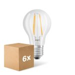Multipack 6x Ledvance Classic LED E27 Pear Filament Clear 7W 806lm - 827 Extra Warm White | Dimmable - Replaces 60W