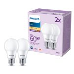 Multipack 2x Philips Bulb LED E27 Pear Frosted 8W 806lm - 827 Extra Warm White