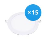 Multipack 15x LED Downlight UltraSlim 15W 1200lm 110D - 840 Cool White | 190mm - Cutout 175mm