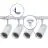 Complete Set 1-Phase Rail L 1 x 1 Meter White | incl. 4x Spot + GU10 2700K 3W Dimmable + End Cap, Power Connector and L -Connector